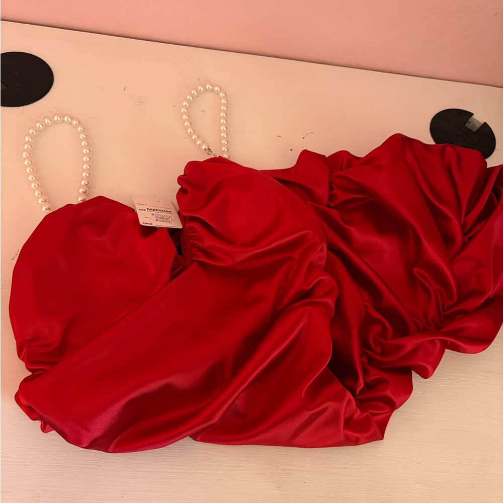 Elegant Red Midi Dress